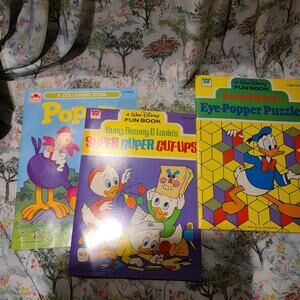 Vtg Walt Disney Huey, Dewey & Louie Coloring Donald Duck, Popeye 1978